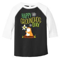 Groundhog Day 2024 Happy Ground Hog Toddler Fine Jersey T-Shirt