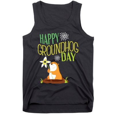 Groundhog Day 2024 Happy Ground Hog Tank Top