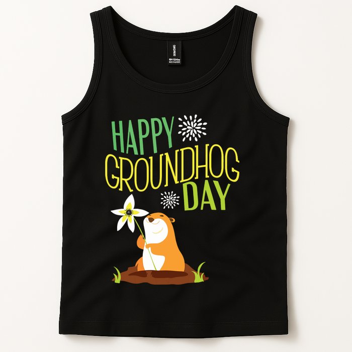 Groundhog Day 2024 Happy Ground Hog Tank Top