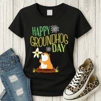 Groundhog Day 2024 Happy Ground Hog Womens T-Shirt