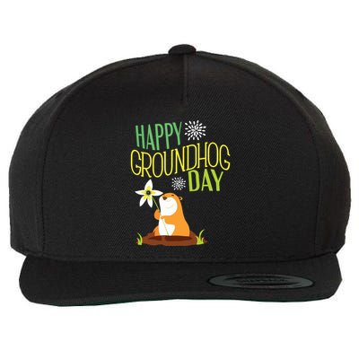 Groundhog Day 2024 Happy Ground Hog Wool Snapback Cap