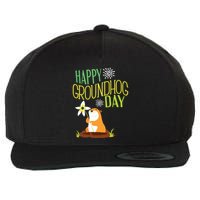Groundhog Day 2024 Happy Ground Hog Wool Snapback Cap