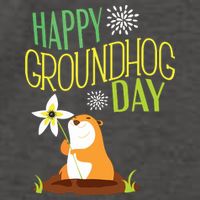 Groundhog Day 2024 Happy Ground Hog Vector Backpack