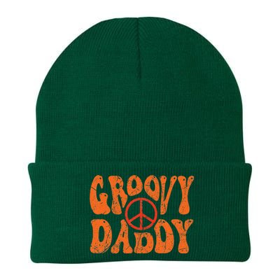 Groovy Daddy 70s Aesthetic Nostalgia 1970's Retro Dad Knit Cap Winter Beanie