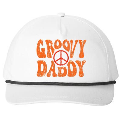 Groovy Daddy 70s Aesthetic Nostalgia 1970's Retro Dad Snapback Five-Panel Rope Hat