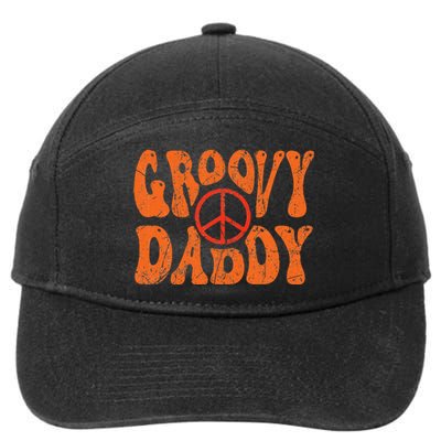 Groovy Daddy 70s Aesthetic Nostalgia 1970's Retro Dad 7-Panel Snapback Hat