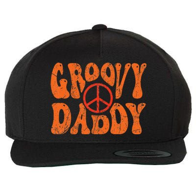 Groovy Daddy 70s Aesthetic Nostalgia 1970's Retro Dad Wool Snapback Cap