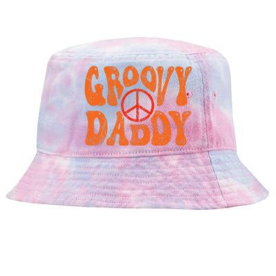 Groovy Daddy 70s Aesthetic Nostalgia 1970's Retro Dad Tie-Dyed Bucket Hat