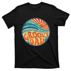 Groovy Dad 70s Aesthetic Nostalgia 1970's Hippie Dad Retro T-Shirt