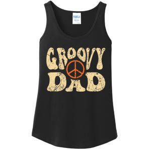 Groovy Dad 70s Aesthetic Nostalgia 1970's Retro Dad Ladies Essential Tank