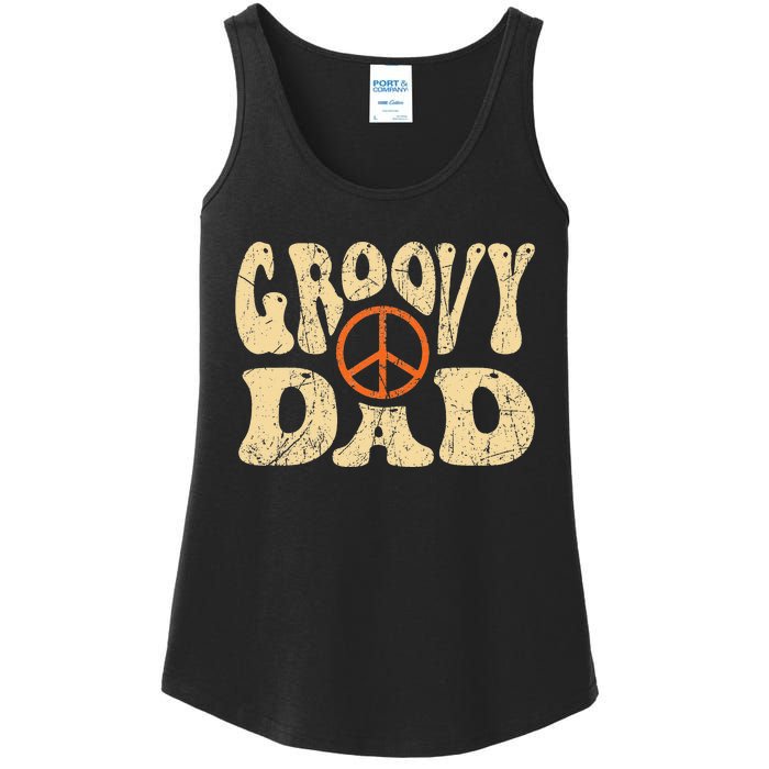 Groovy Dad 70s Aesthetic Nostalgia 1970's Retro Dad Ladies Essential Tank