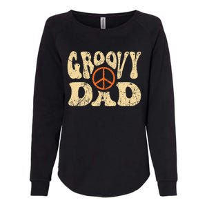 Groovy Dad 70s Aesthetic Nostalgia 1970's Retro Dad Womens California Wash Sweatshirt