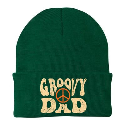 Groovy Dad 70s Aesthetic Nostalgia 1970's Retro Dad Knit Cap Winter Beanie