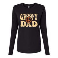 Groovy Dad 70s Aesthetic Nostalgia 1970's Retro Dad Womens Cotton Relaxed Long Sleeve T-Shirt