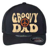 Groovy Dad 70s Aesthetic Nostalgia 1970's Retro Dad Flexfit Unipanel Trucker Cap