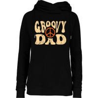 Groovy Dad 70s Aesthetic Nostalgia 1970's Retro Dad Womens Funnel Neck Pullover Hood