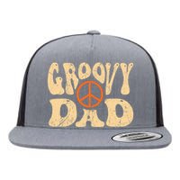 Groovy Dad 70s Aesthetic Nostalgia 1970's Retro Dad Flat Bill Trucker Hat