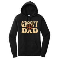 Groovy Dad 70s Aesthetic Nostalgia 1970's Retro Dad Women's Pullover Hoodie