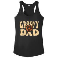 Groovy Dad 70s Aesthetic Nostalgia 1970's Retro Dad Ladies PosiCharge Competitor Racerback Tank