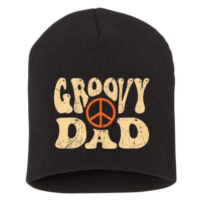 Groovy Dad 70s Aesthetic Nostalgia 1970's Retro Dad Short Acrylic Beanie