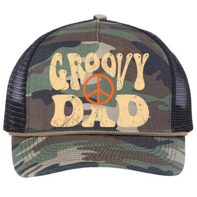 Groovy Dad 70s Aesthetic Nostalgia 1970's Retro Dad Retro Rope Trucker Hat Cap