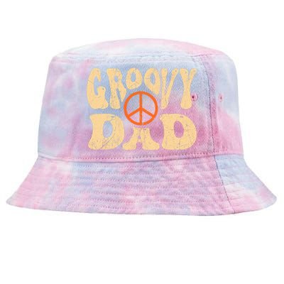 Groovy Dad 70s Aesthetic Nostalgia 1970's Retro Dad Tie-Dyed Bucket Hat