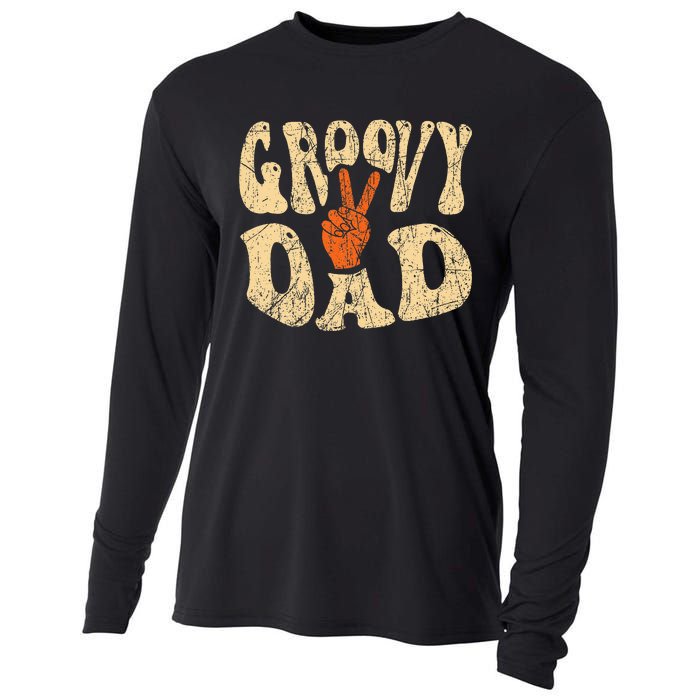 Groovy Dad 70s Aesthetic Nostalgia 1970S Cooling Performance Long Sleeve Crew