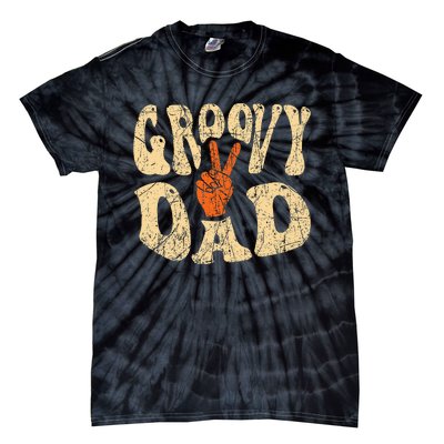 Groovy Dad 70s Aesthetic Nostalgia 1970S Tie-Dye T-Shirt