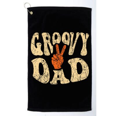 Groovy Dad 70s Aesthetic Nostalgia 1970S Platinum Collection Golf Towel