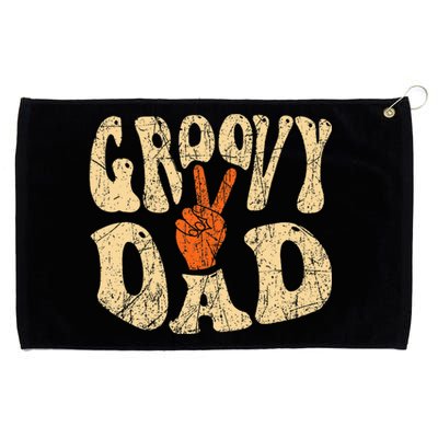 Groovy Dad 70s Aesthetic Nostalgia 1970S Grommeted Golf Towel