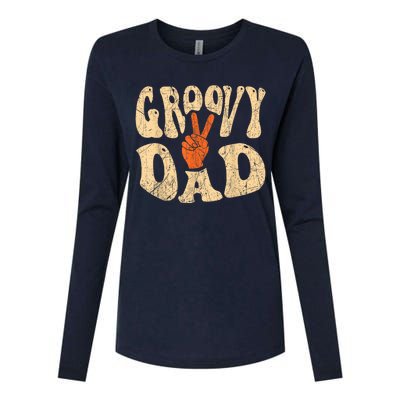 Groovy Dad 70s Aesthetic Nostalgia 1970S Retro Dad Womens Cotton Relaxed Long Sleeve T-Shirt