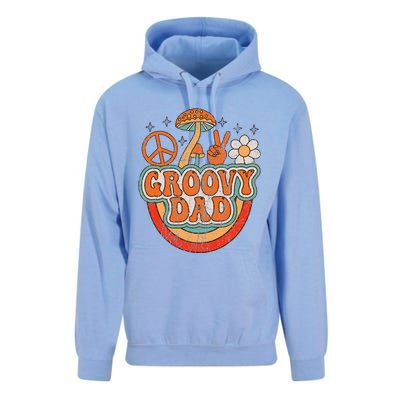 Groovy Dad 70s Aesthetic Nostalgia 1970's Hippie Dad Retro Unisex Surf Hoodie