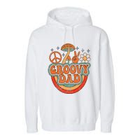 Groovy Dad 70s Aesthetic Nostalgia 1970's Hippie Dad Retro Garment-Dyed Fleece Hoodie