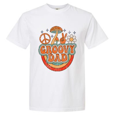 Groovy Dad 70s Aesthetic Nostalgia 1970's Hippie Dad Retro Garment-Dyed Heavyweight T-Shirt