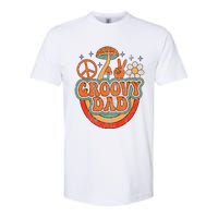 Groovy Dad 70s Aesthetic Nostalgia 1970's Hippie Dad Retro Softstyle CVC T-Shirt