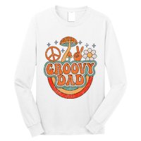 Groovy Dad 70s Aesthetic Nostalgia 1970's Hippie Dad Retro Long Sleeve Shirt