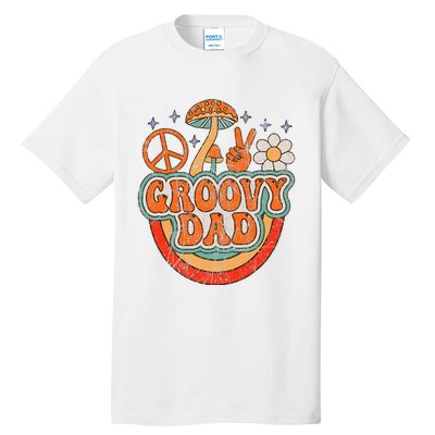 Groovy Dad 70s Aesthetic Nostalgia 1970's Hippie Dad Retro Tall T-Shirt