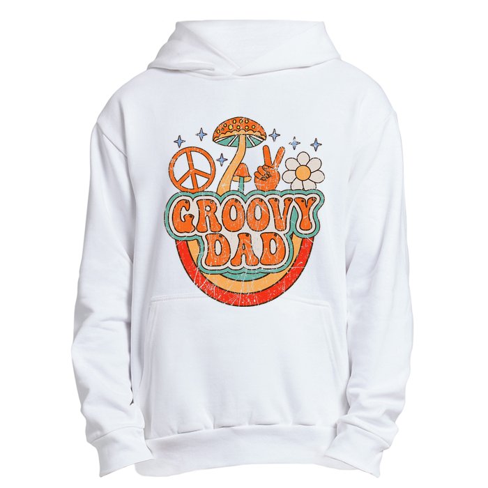 Groovy Dad 70s Aesthetic Nostalgia 1970's Hippie Dad Retro Urban Pullover Hoodie