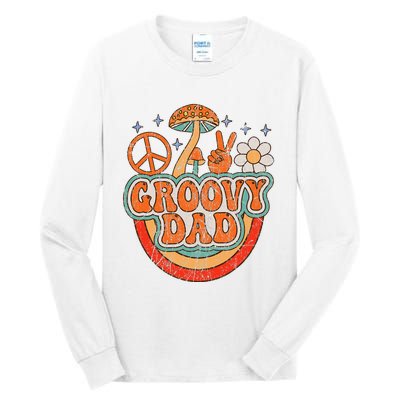 Groovy Dad 70s Aesthetic Nostalgia 1970's Hippie Dad Retro Tall Long Sleeve T-Shirt