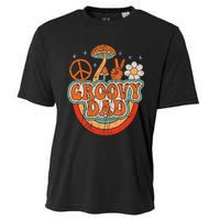 Groovy Dad 70s Aesthetic Nostalgia 1970's Hippie Dad Retro Cooling Performance Crew T-Shirt