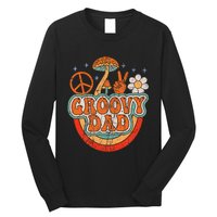 Groovy Dad 70s Aesthetic Nostalgia 1970's Hippie Dad Retro Long Sleeve Shirt