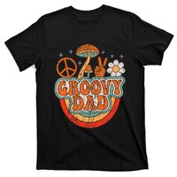 Groovy Dad 70s Aesthetic Nostalgia 1970's Hippie Dad Retro T-Shirt