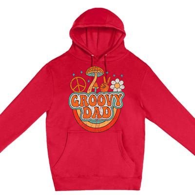 Groovy Dad 70s Aesthetic Nostalgia 1970's Hippie Dad Retro Premium Pullover Hoodie