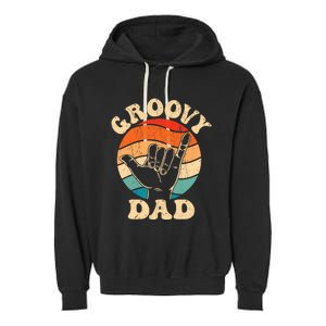 Groovy Dad 70s Aesthetic Nostalgia 1970S Retro Groovy Dad Garment-Dyed Fleece Hoodie