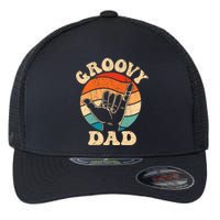 Groovy Dad 70s Aesthetic Nostalgia 1970S Retro Groovy Dad Flexfit Unipanel Trucker Cap