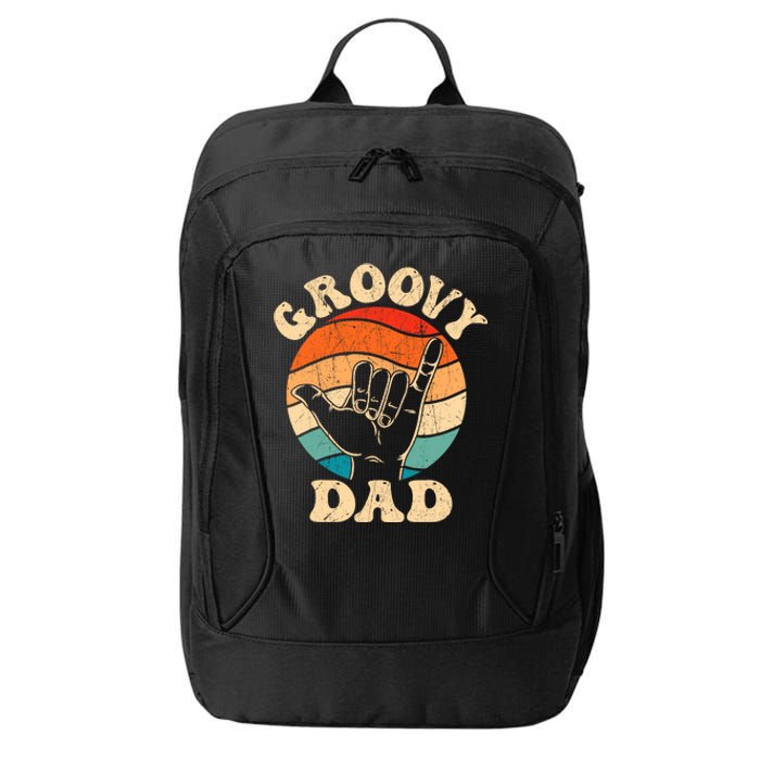 Groovy Dad 70s Aesthetic Nostalgia 1970S Retro Groovy Dad City Backpack