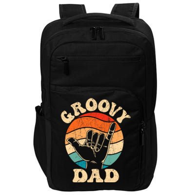 Groovy Dad 70s Aesthetic Nostalgia 1970S Retro Groovy Dad Impact Tech Backpack