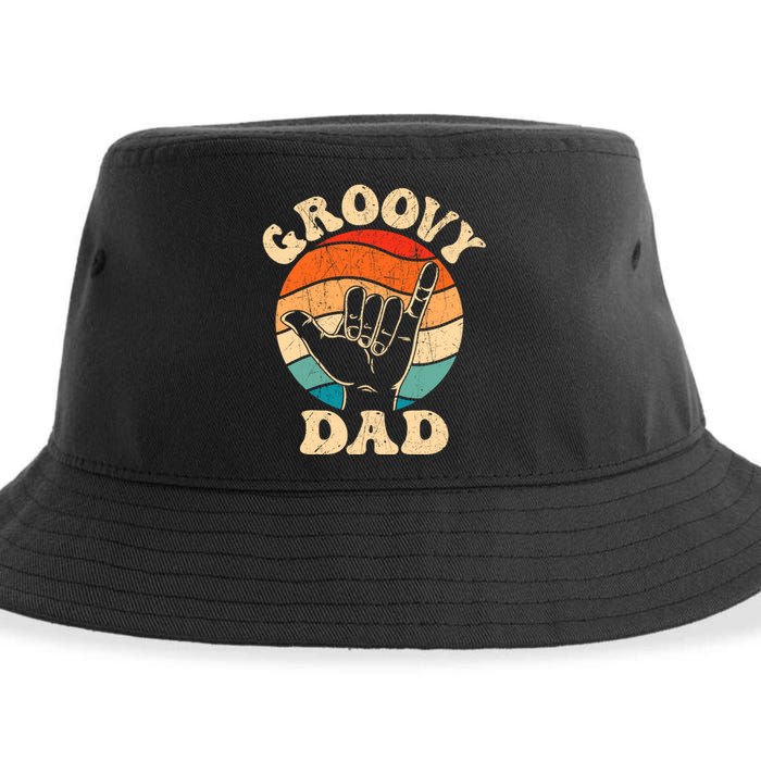 Groovy Dad 70s Aesthetic Nostalgia 1970S Retro Groovy Dad Sustainable Bucket Hat