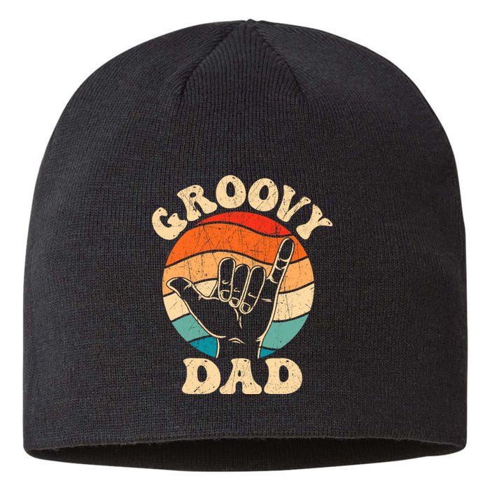 Groovy Dad 70s Aesthetic Nostalgia 1970S Retro Groovy Dad Sustainable Beanie