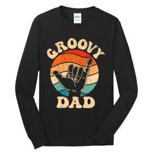 Groovy Dad 70s Aesthetic Nostalgia 1970S Retro Groovy Dad Tall Long Sleeve T-Shirt